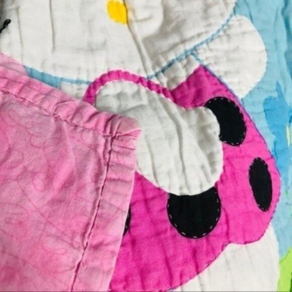 Hello kitty crib comforter pink handmade - Picture 2 of 3
